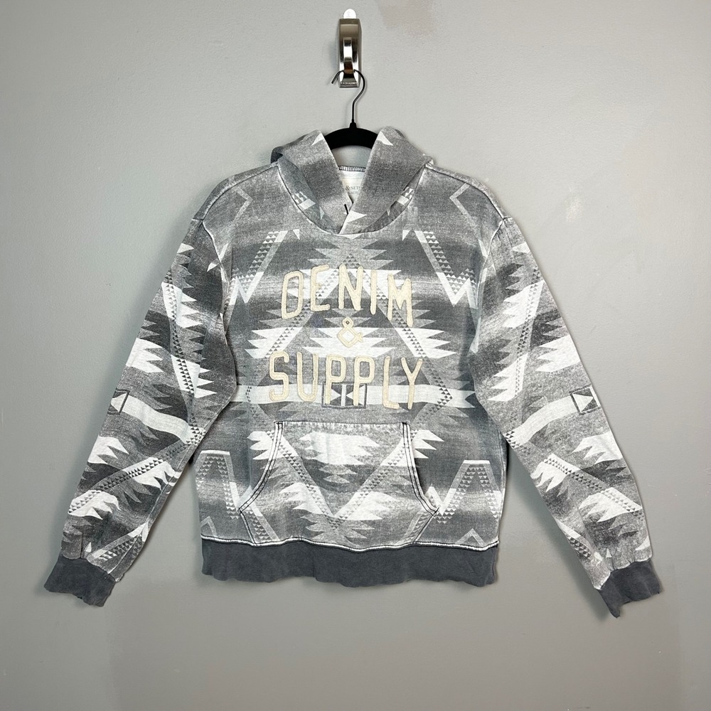Denim & Supply 90s Ralph Lauren Aztec Hoodie Sweatshirt Mens Large Southwestern